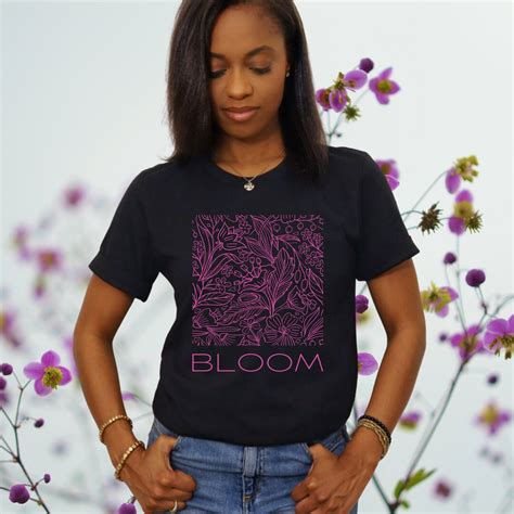 Bloom T Shirt Floral Tshirt Botanical Tee Boho Shirt Etsy