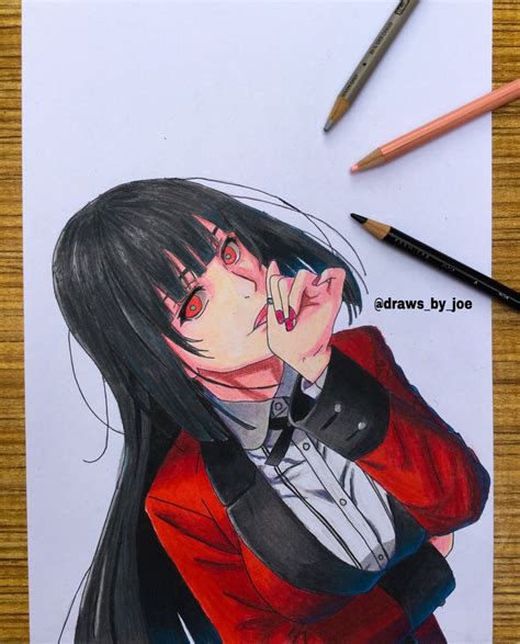 Yumeko Jabami Drawing Anime Art Drawings Anime Drawings