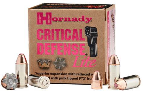 Hornady 9mm Luger 100 Gr Ftx Critical Defense Lite 25box Vance Outdoors