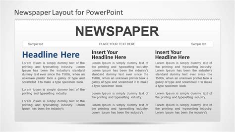 Newspaper Powerpoint Template Slidemodel