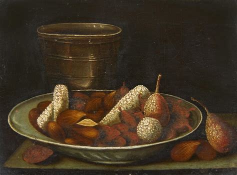 Georg Flegel 2 Works Still Life With Almonds Sweetmeats And
