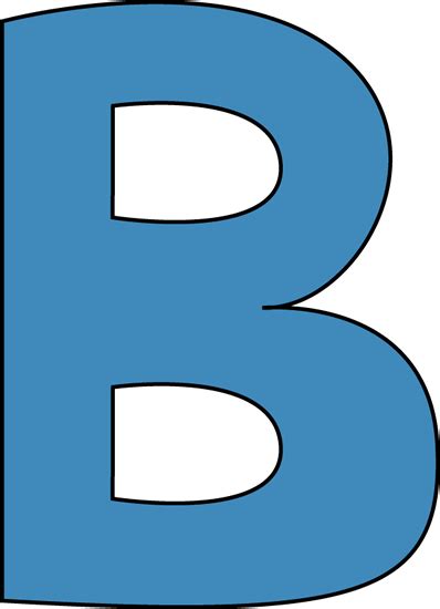 Blue Alphabet Letter B Clip Art Blue Alphabet Letter B Image