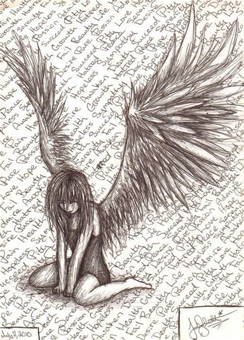 Fantasy Anime Angel Girl Beautiful Drawing