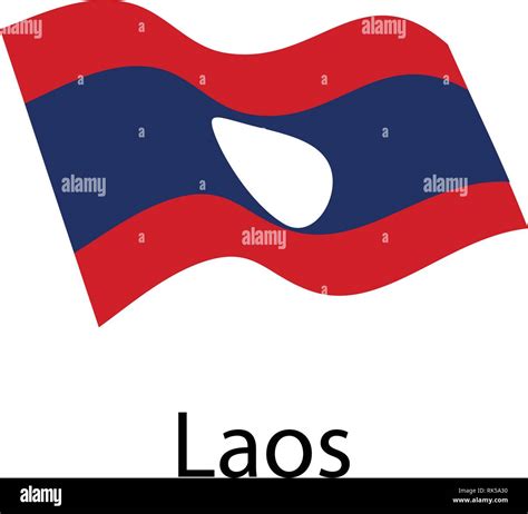 flag of lao people s democratic republic waving flag stock vector image and art alamy