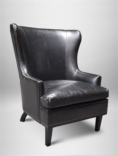 Classic style meets contemporary comfort with this tufted wingback chair. Cordova Wingback Chair Black Leather - West Coast Event ...