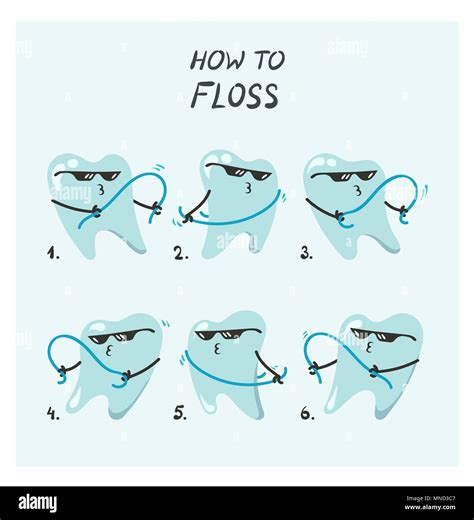 Vector How To Illustration Of Flossing Teeth In Viral Floss Dance