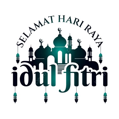 Saudação De Selamat Hari Raya Idul Fitri Com Mesquita Png Idul Fitri