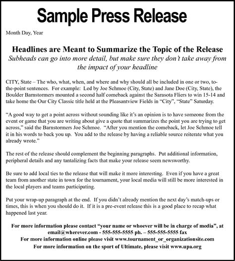 Use A Press Release For Free Traffic