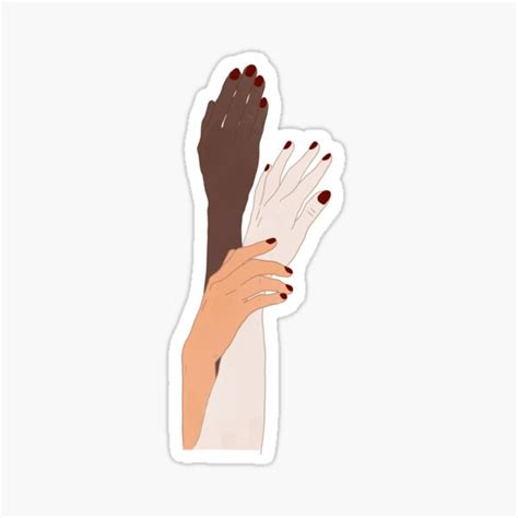 Poc Hands In Unity Sticker By Janvy Redbubble