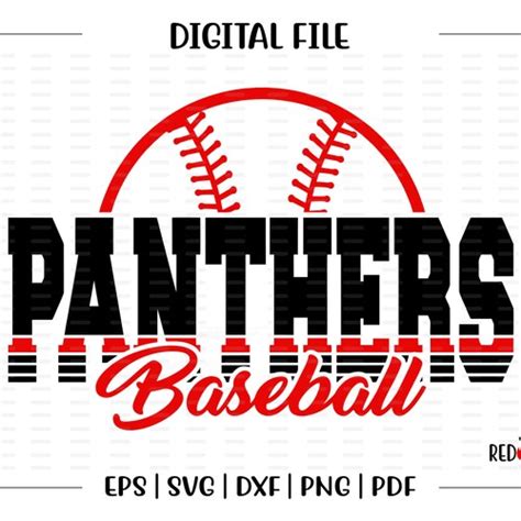 Baseball Panthers Svg Dxf Png Grunge Softball Panthers Panther Etsy