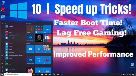 How To Speed Up Your Windows 10 Performance Best Settings Youtube