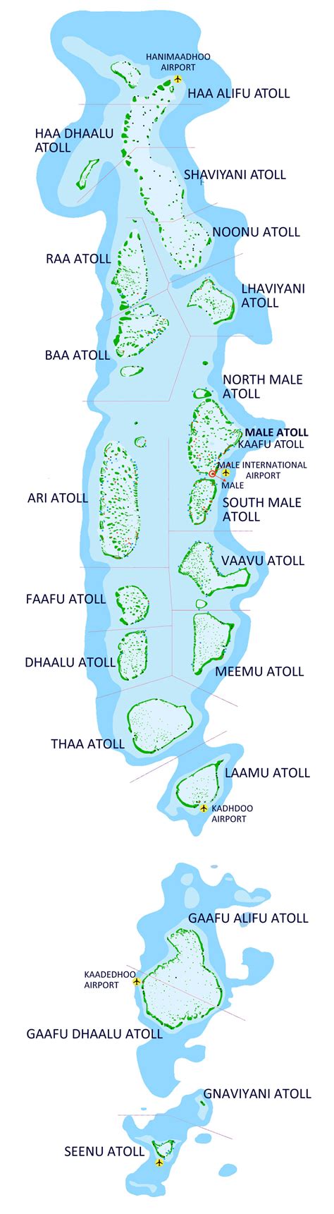Large Detailed Political And Administrative Map Of Maldives With Cities