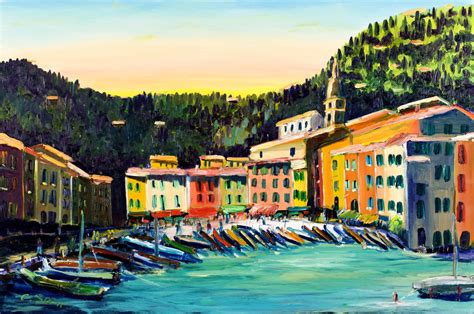 Portofino Oil Painting Cinque Terre Art Id 112077 Art Abyss