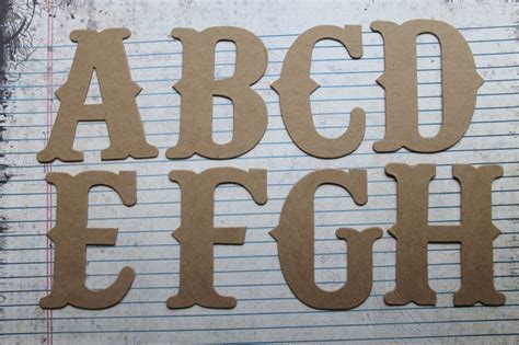 3 Inch Vintage Style Uppercase Raw Chipboard Alphabet One Of