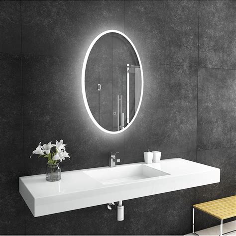 Paris Mirror Reflection 24 X 36 Oval Backlit Lighted Super Bright Dimmable Wall Mounted 6000k
