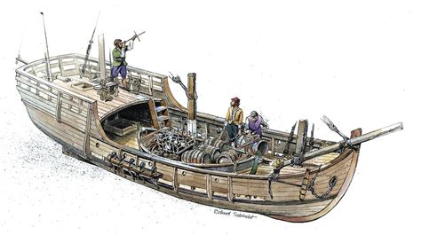 Artists Reconstruction Of Caravel Hull Deck Plans Boat Plans Working