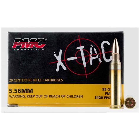 Sportsman's warehouse is an american outdoor sporting goods retailer which operates in 25 states across the united states, including alaska. PMC X-Tac 5.56mm NATO 55gr FMJBT Rifle Ammo - 20 Rounds | Sportsman's Warehouse