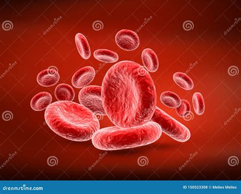 Red Blood Cells Blood Elements 3d Rendering Illustration Stock