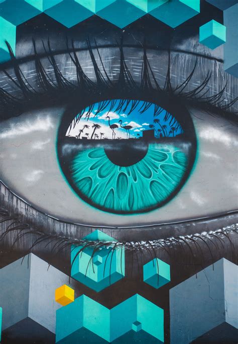 Download Mobile Wallpaper Street Art Eye Pupil Graffiti Shapes