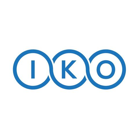 Iko Letter Logo Design On White Background Iko Creative Initials