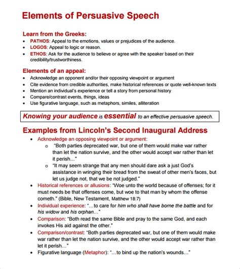 Free 7 Sample Persuasive Speech In Pdf