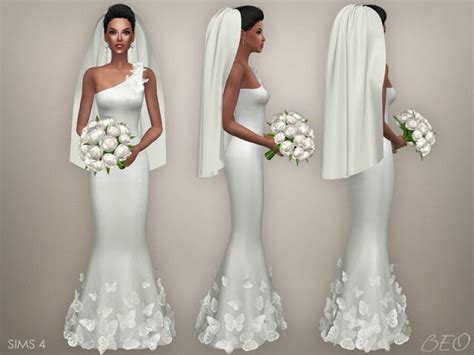 Sims 4 Ccs The Best Wedding Veil 03 By Beo Sims 4 Wedding Dress