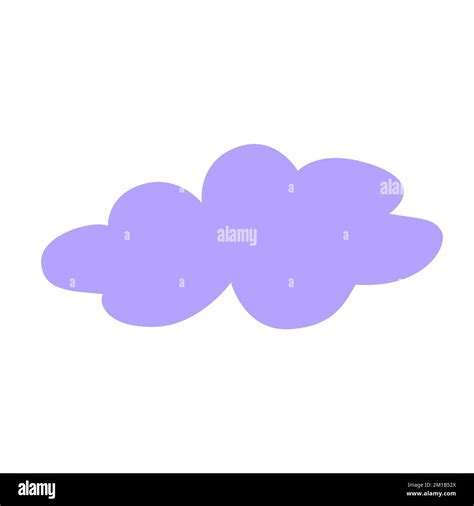 A Small Pink Cloud Vector Illustration In Hand Drawn Style Stock