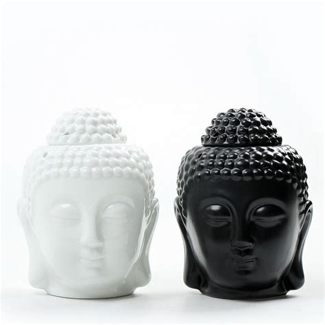 Buddha Head Ceramic Hollow Aromatherapy Furnace Oil Candle Burner Home Decor EBay