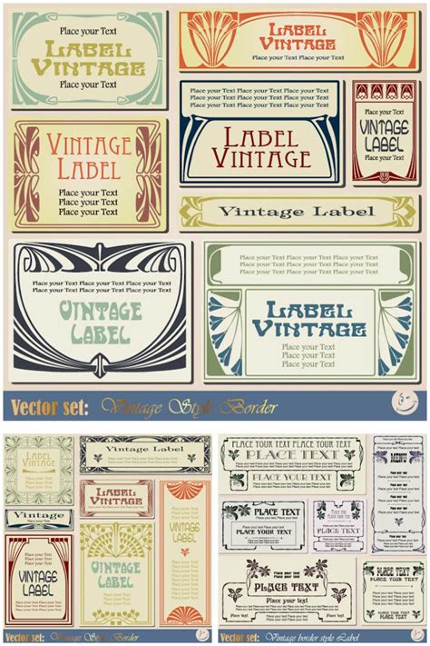 Label free vector we have about (8,791 files) free vector in ai, eps, cdr, svg vector illustration graphic art design format. Vintage label templates vector set 2 | Vintage labels ...