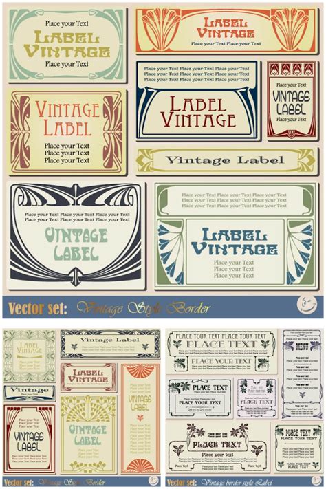 Our free label template word and free label template pdf, label. Vintage label templates vector set 2 | Vintage labels ...