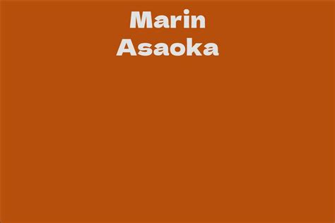 Marin Asaoka Facts Bio Career Net Worth Aidwiki