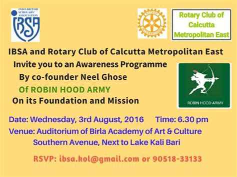The Robin Hood Army Rha Indo British Scholars Association