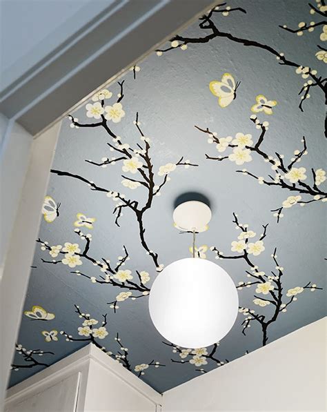 Colored Ceiling Wallpaper Ceiling Ceiling Decor Wallpaper Accent Wall