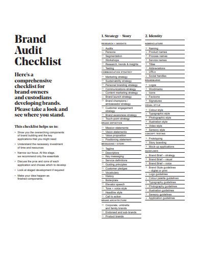 10 Brand Audit Checklist Templates In Pdf