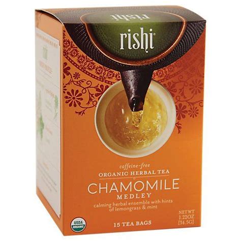Amazon Com Rishi Tea Organic Herbal Tea Caffeine Free Chamomile Medley