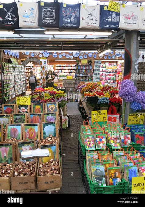 The Bloemenmarkt Or Floating Flower Market In Amsterdam Sells