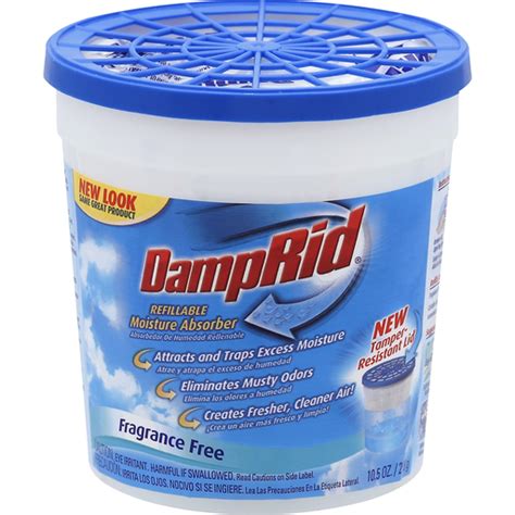 Damprid Moisture Absorber Refillable Fragrance Free Cleaning Reasors