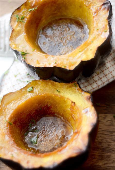 Baked Acorn Squash With Brown Sugar And Butter Recipe