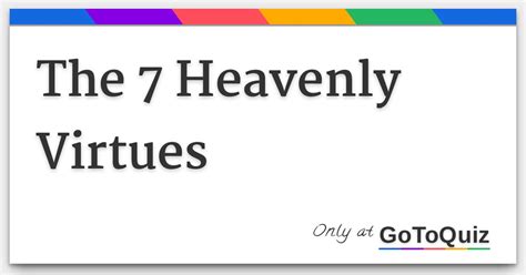 The 7 Heavenly Virtues