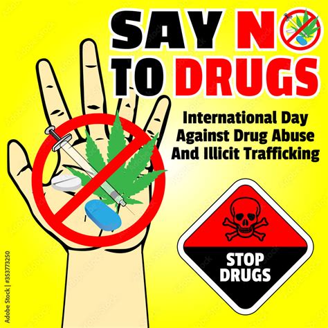 Vector Illustrationposter Or Banner For International Day Against Drug