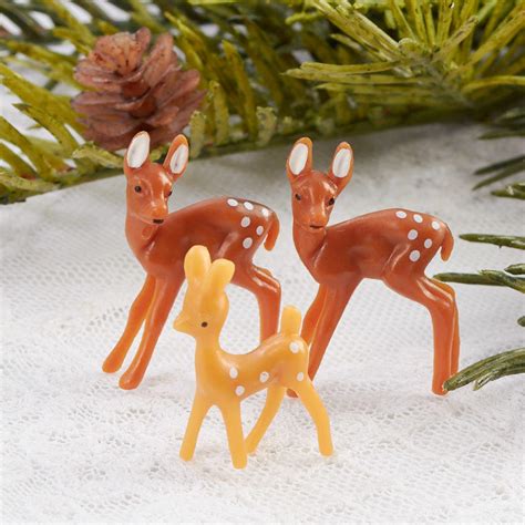 Teeny Tiny Deer Figurines Christmas Miniatures Christmas And Winter