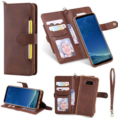 Flip Case For Samsung Galaxy S8 Luxury Detachable Leather Wallet Phone
