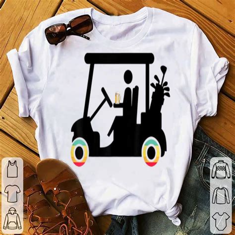 Golf Drinking Beer In Golf Cart Players Shirt Hoodie Sweater