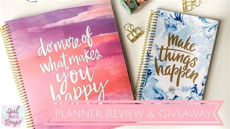 Planner Review And Giveaway Youtube