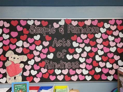 Bulletin Board Showing Random Acts Of Kindness Kindness Bulletin Board Holiday Bulletin Boards