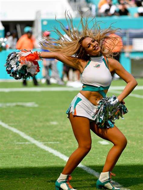 The 2012 miami dolphins cheerleaders. Sep 8, 2019; Miami Gardens, FL, USA; A Miami Dolphins cheerleader performs during the second ...