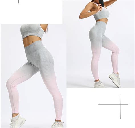2020 Ombre Yoga Set Sports Bra And Leggings Women Gym Set Clothes Seamless Workout Fitness