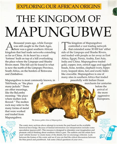 The Kingdom Of Mapungubwe Andre Croucamp Black History Facts