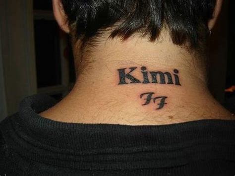 Injury to a muscle or tendon, from an accident or strenuous movement, can result in a lump on the back of the neck. Neck Name Tattoo Ideas