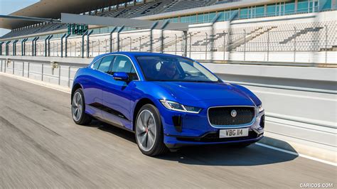 2019 Jaguar I Pace Color Cesium Blue Front Three Quarter Caricos